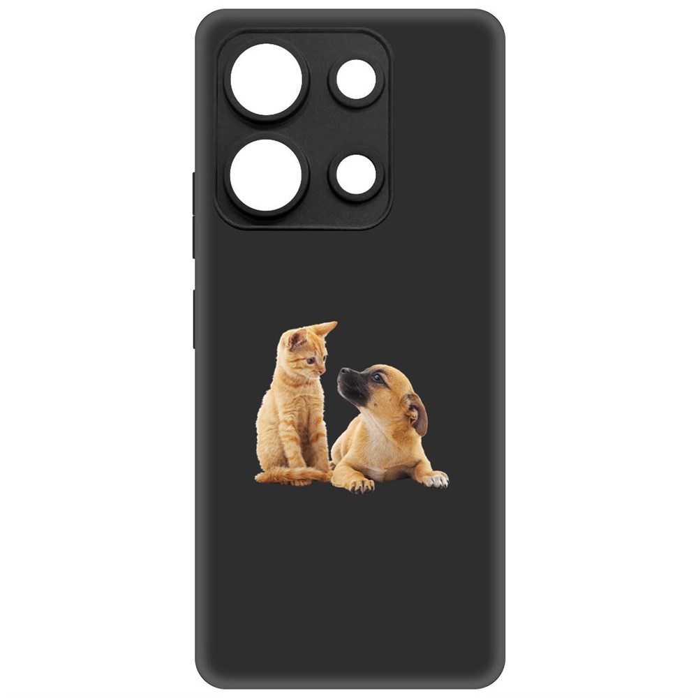 

Чехол-накладка Krutoff Soft Case Лучшие друзья для Infinix Note 30i черный