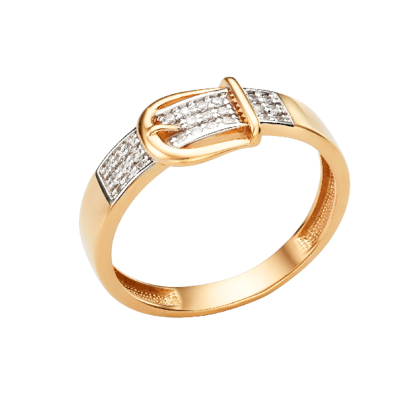 

Кольцо из золота р. 17,5 DINASTIA.GOLD 001351, фианит, 001351