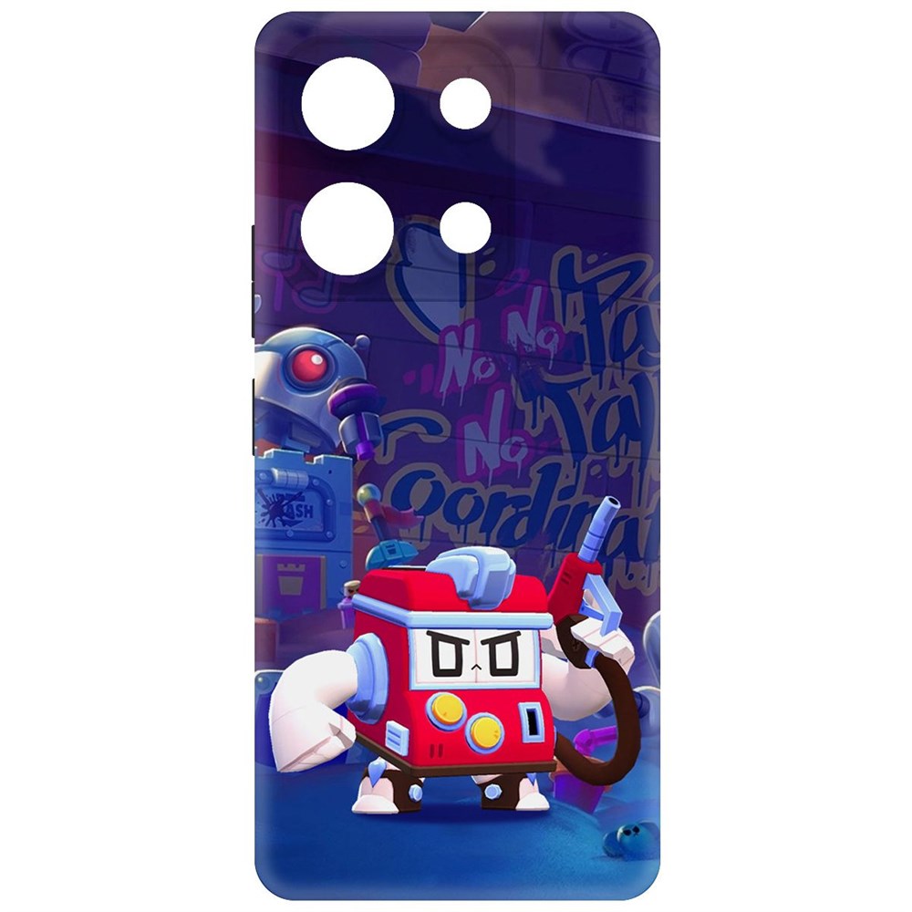 

Чехол-накладка Krutoff Soft Case Brawl Stars - V8-БИТ для Infinix Note 30i черный