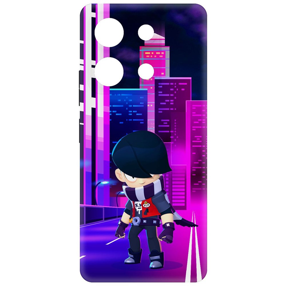 

Чехол-накладка Krutoff Soft Case Brawl Stars - Эдгар для Infinix Note 30i черный
