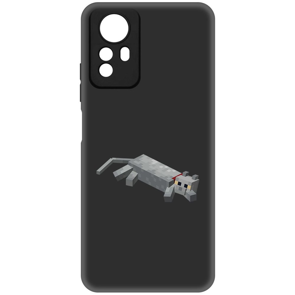 

Чехол-накладка Krutoff Soft Case Minecraft-Кошка для Xiaomi Redmi Note 12S черный