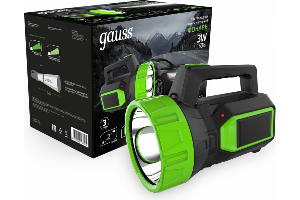 

Фонарь-прожектор GAUSS GFL604, 3Вт gf604, Фонарь-прожектор GAUSS GFL604, 3Вт [gf604]