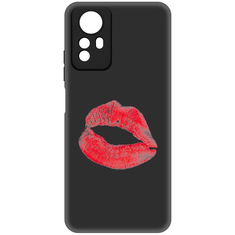 

Чехол-накладка Krutoff Soft Case След помады для Xiaomi Redmi Note 12S черный