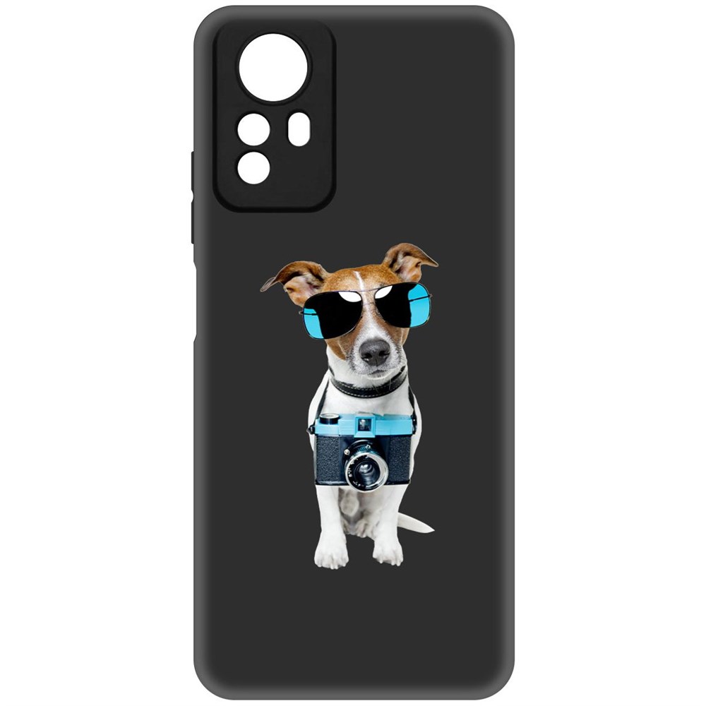 

Чехол-накладка Krutoff Soft Case Пес-турист для Xiaomi Redmi Note 12S черный