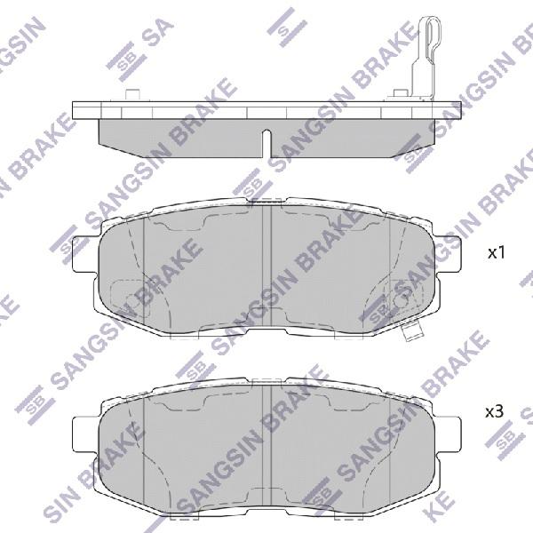 

Тормозные колодки Sangsin brake задние SP1777