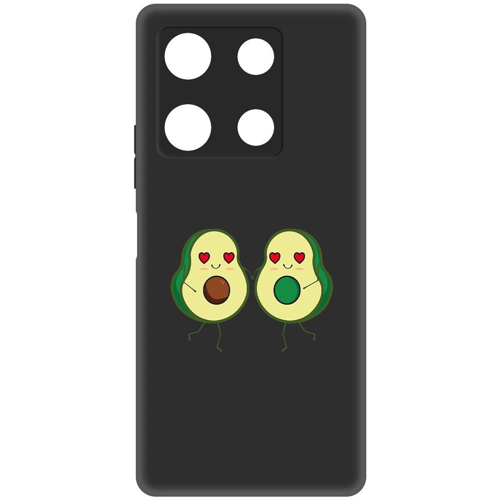 

Чехол-накладка Krutoff Soft Case Авокадо Пара для Infinix Note 30 Pro черный