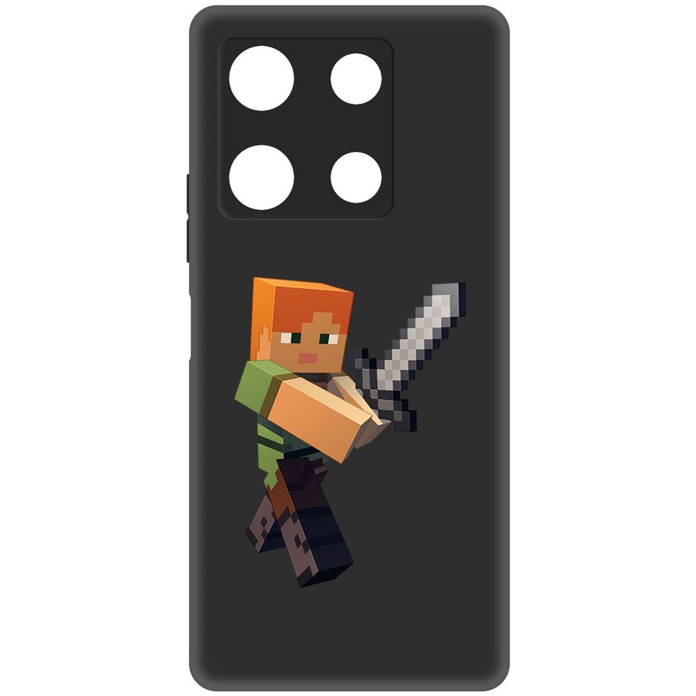 

Чехол-накладка Krutoff Soft Case Minecraft-Алекс для Infinix Note 30 Pro черный