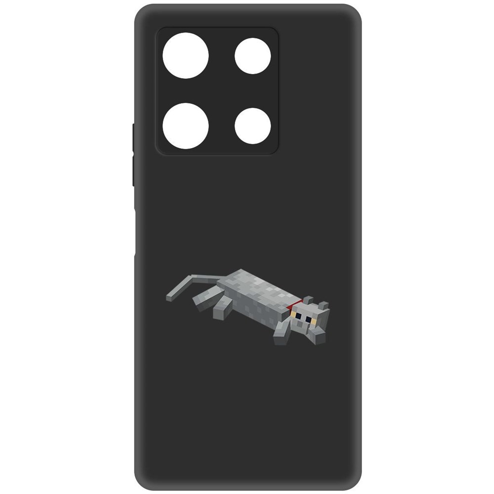 

Чехол-накладка Krutoff Soft Case Minecraft-Кошка для Infinix Note 30 Pro черный