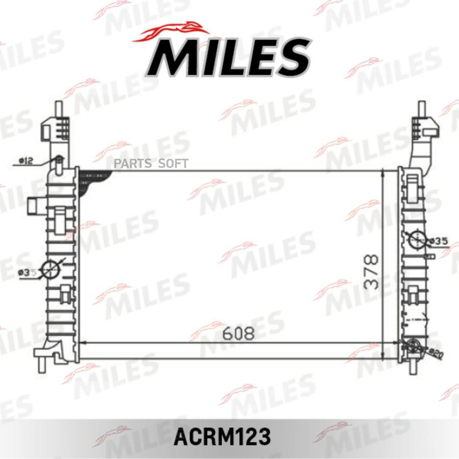 

Радиатор Opel Meriva 1.4-1.8 (Мех. Сборка) 03- Miles ACRM123