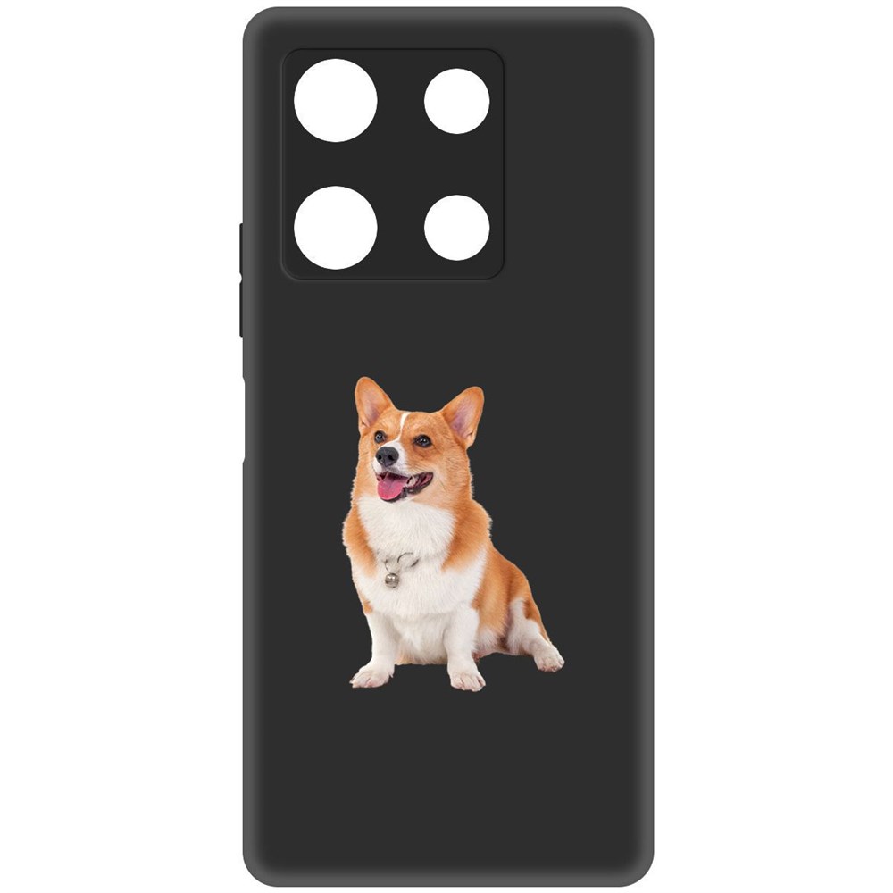

Чехол-накладка Krutoff Soft Case Корги для Infinix Note 30 Pro черный