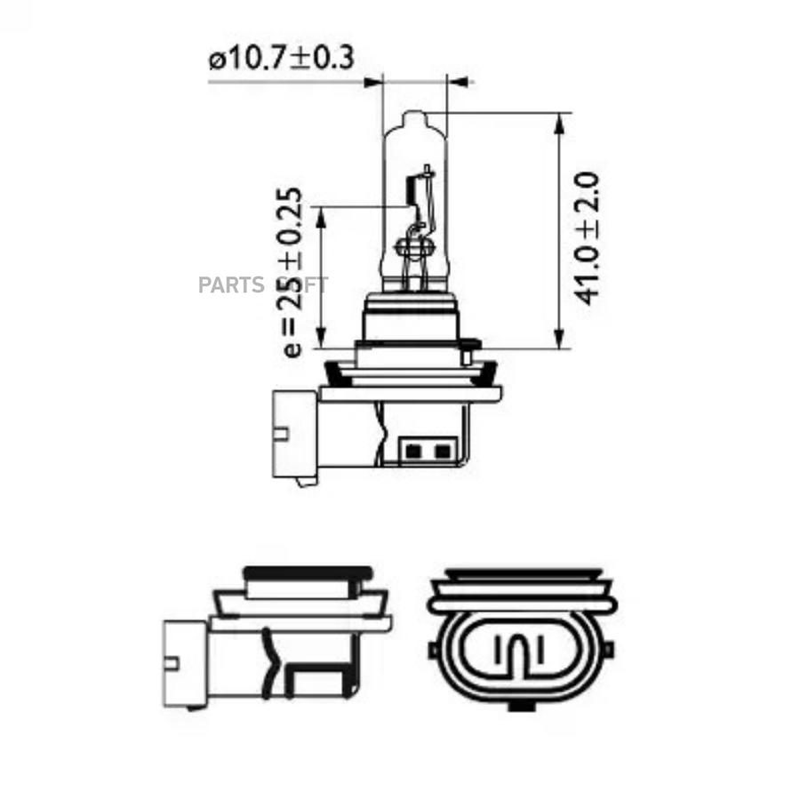 

Лампа 12 В H9 65 Вт Pgj19-5 Philips * Philips арт. 12361C1