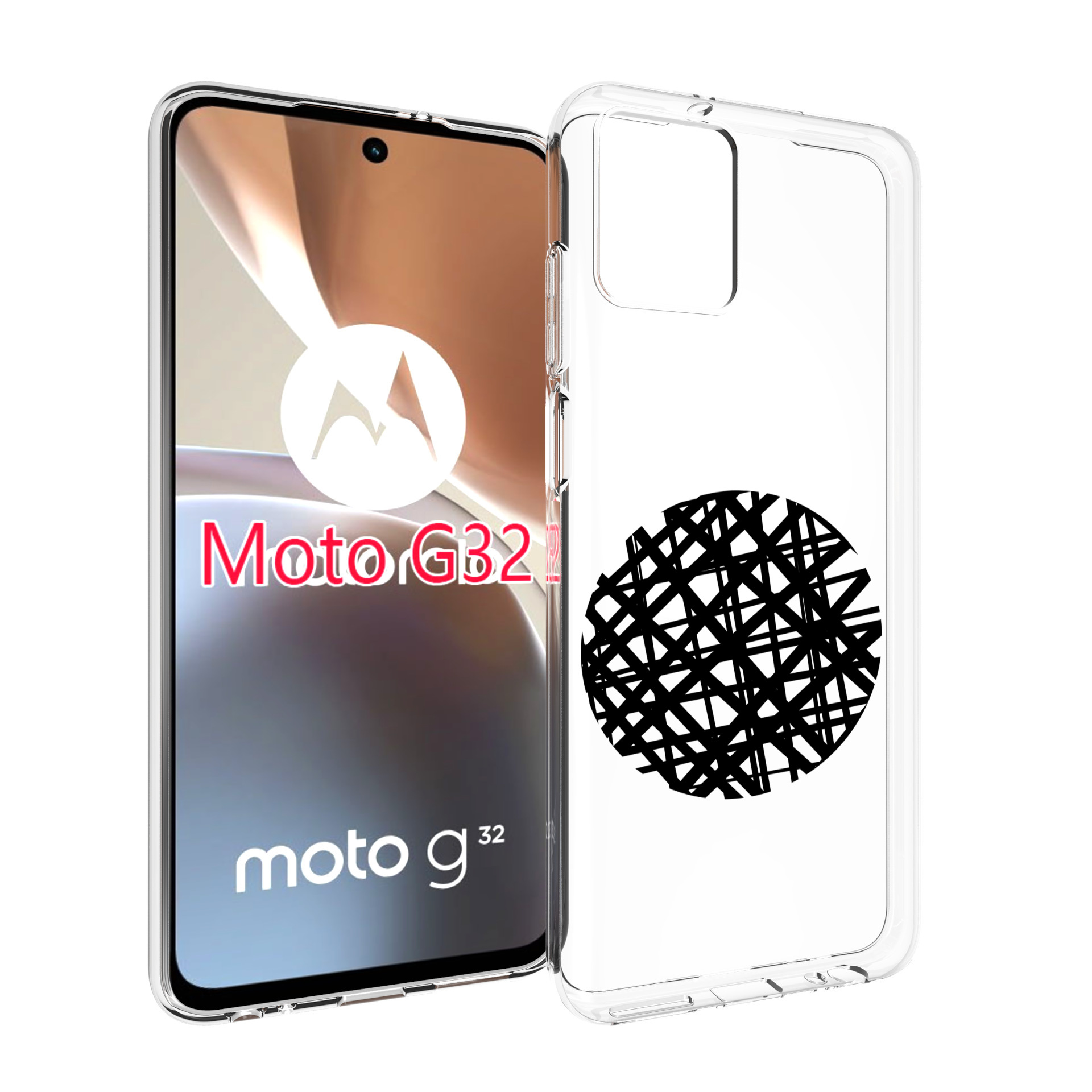 

Чехол MyPads круглая-абстракция для Motorola Moto G32, Прозрачный, Tocco