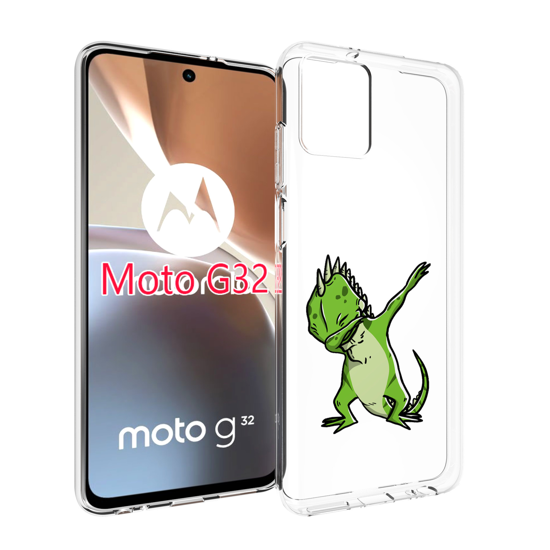 

Чехол MyPads крутая-ящерица для Motorola Moto G32, Прозрачный, Tocco
