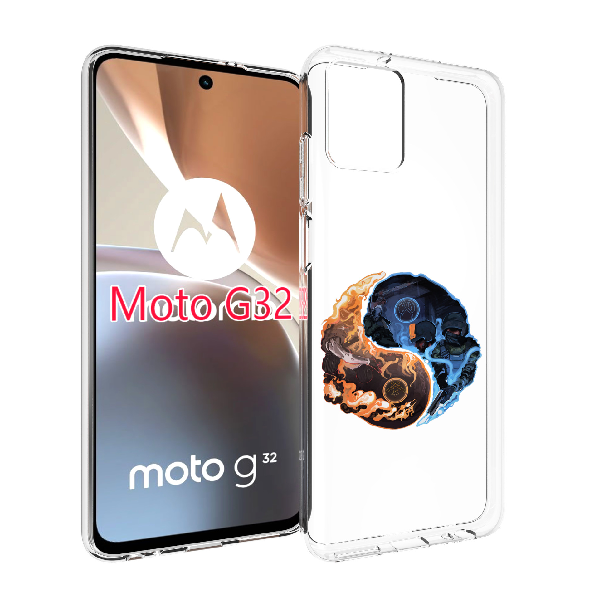 

Чехол MyPads кс-го-инь-янь для Motorola Moto G32, Прозрачный, Tocco