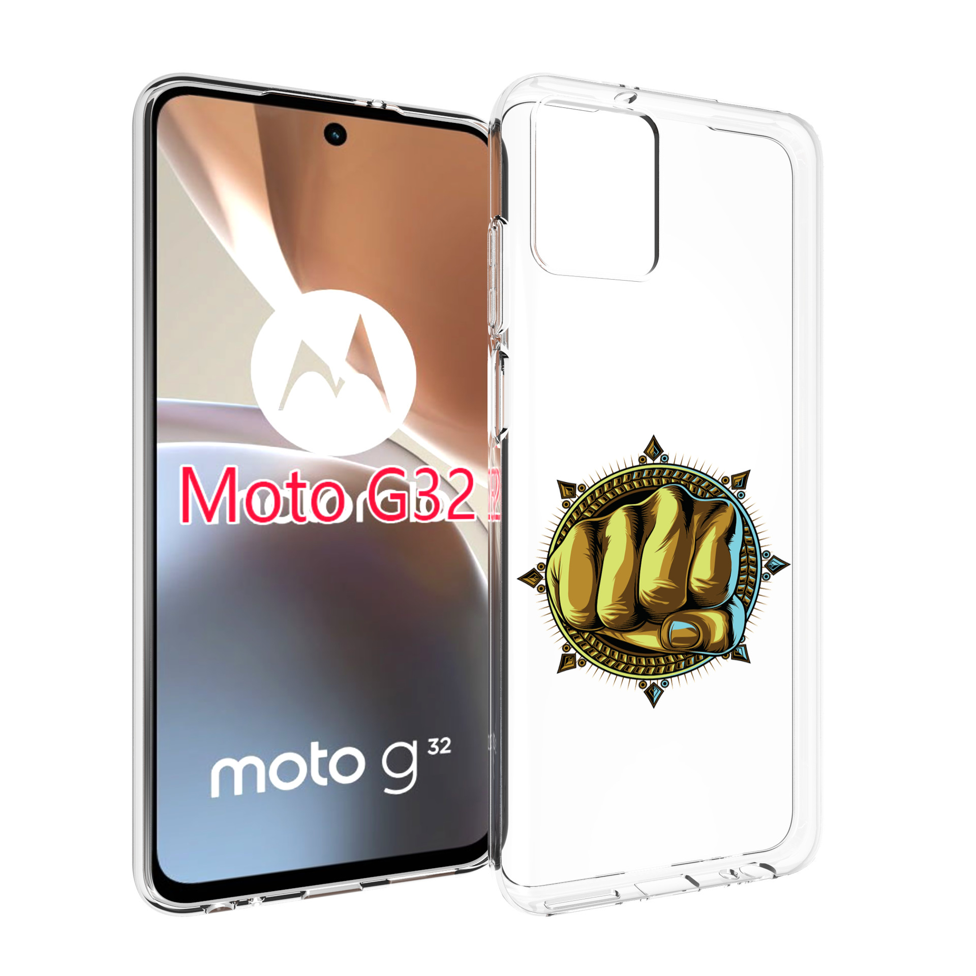 

Чехол MyPads кулак для Motorola Moto G32, Прозрачный, Tocco