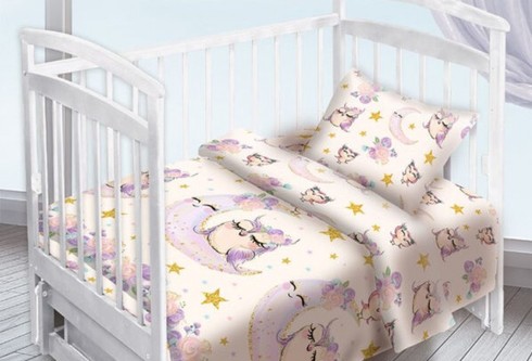 фото Комплект постельного белья детский сатин "на лугу" 147х112 сонька-дрёмка