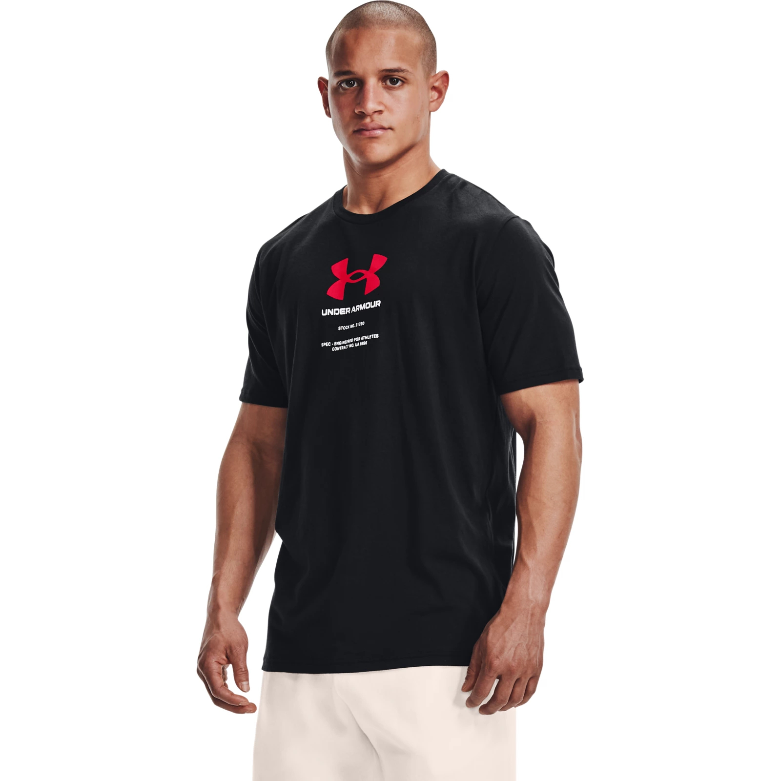 фото Футболка мужская under armour 1366443 черная 50-52 ru