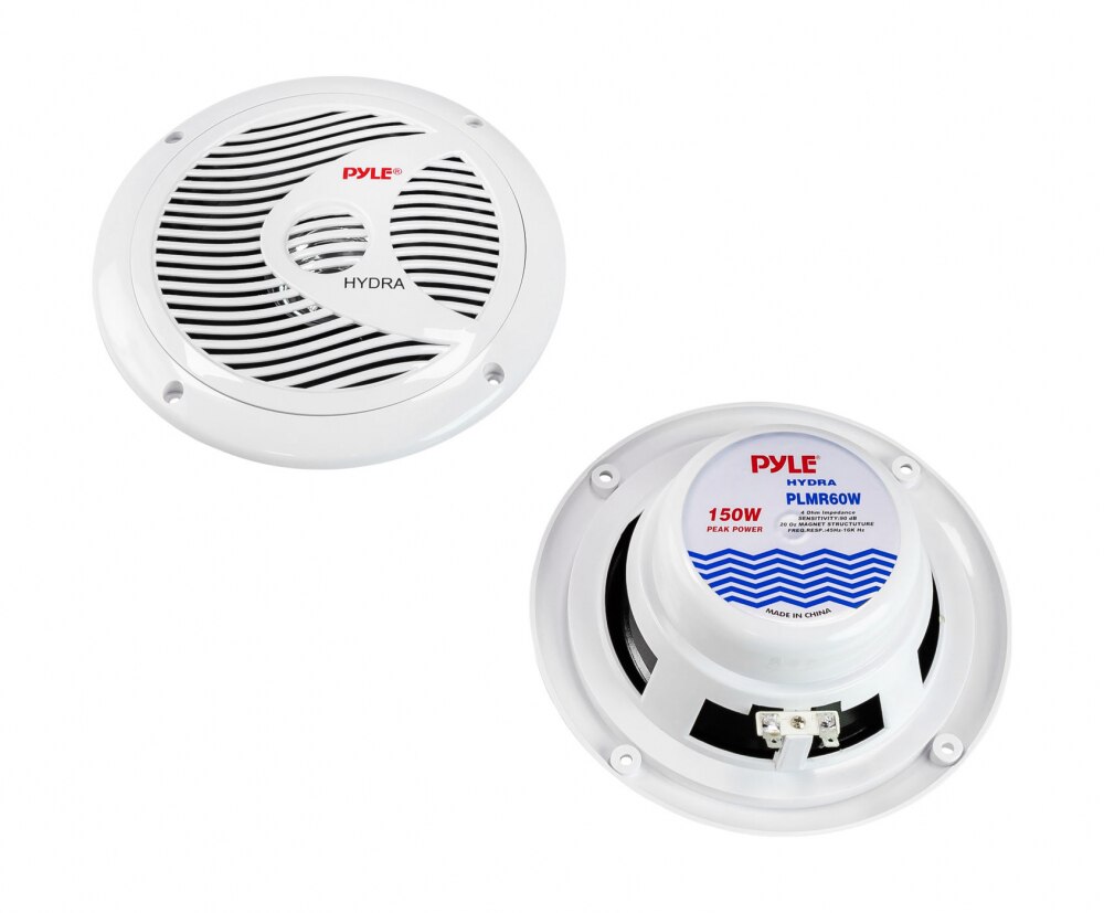 

Морские колонки акустика PYLE PLMR60W в катер белые, PLMR60W