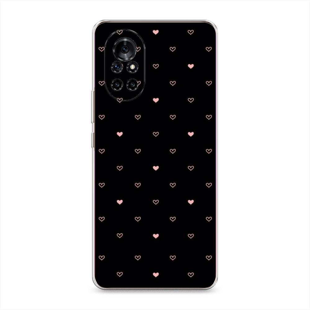 

Чехол Awog на Huawei Nova 8 "Черный фон и сердечки", Разноцветный, 6105750-3