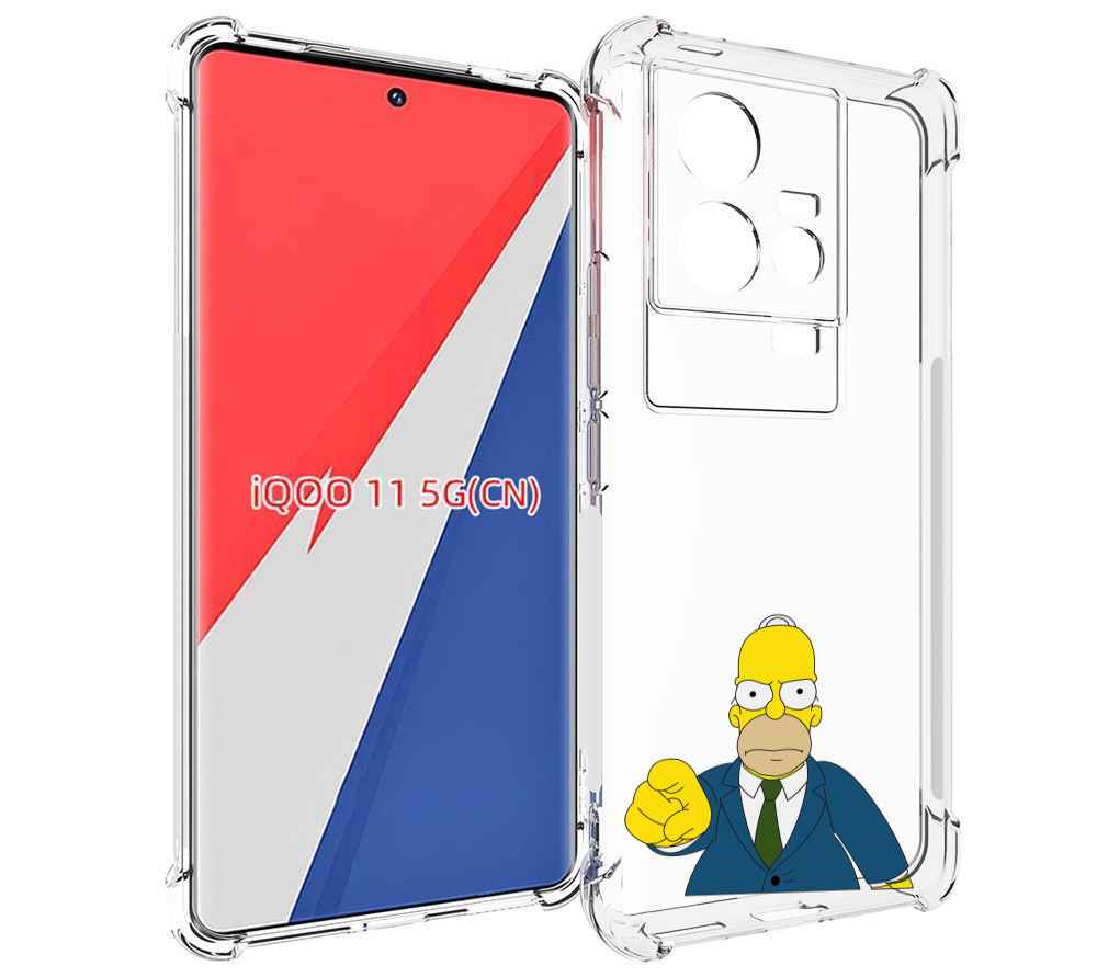 

Чехол MyPads гомер-злой для Vivo iQOO 11, Прозрачный, Tocco