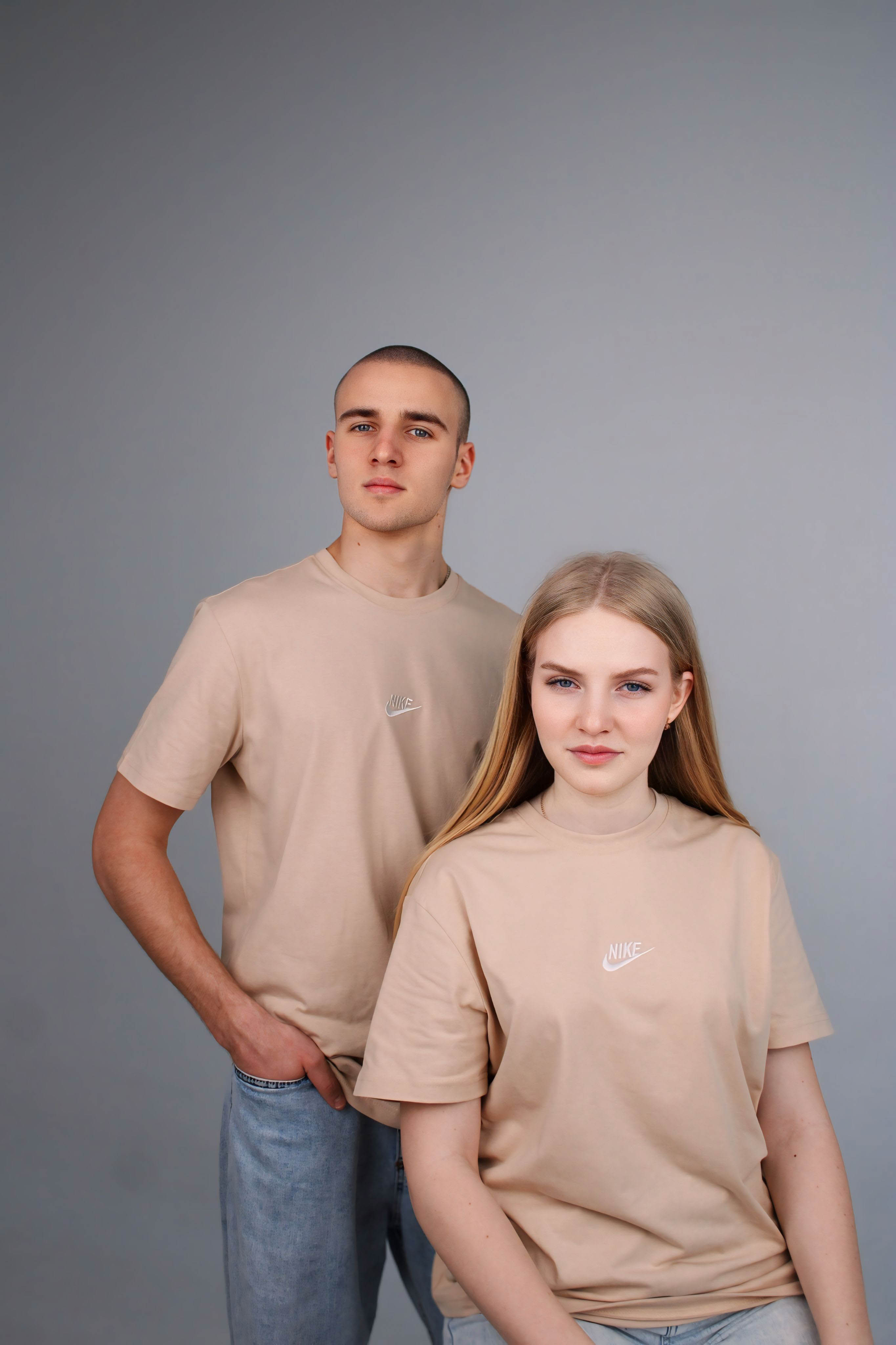 

Футболка унисекс Nike DRI-FIT бежевая XL, Бежевый, DRI-FIT