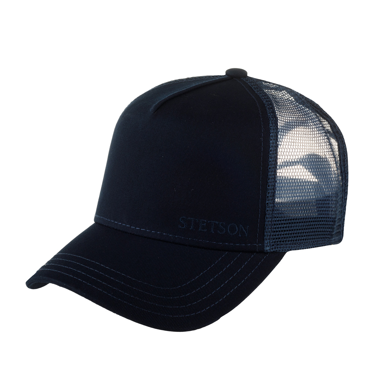 Бейсболка унисекс Stetson 7751179 TRUCKER CAP COTTON темно-синяя, one size