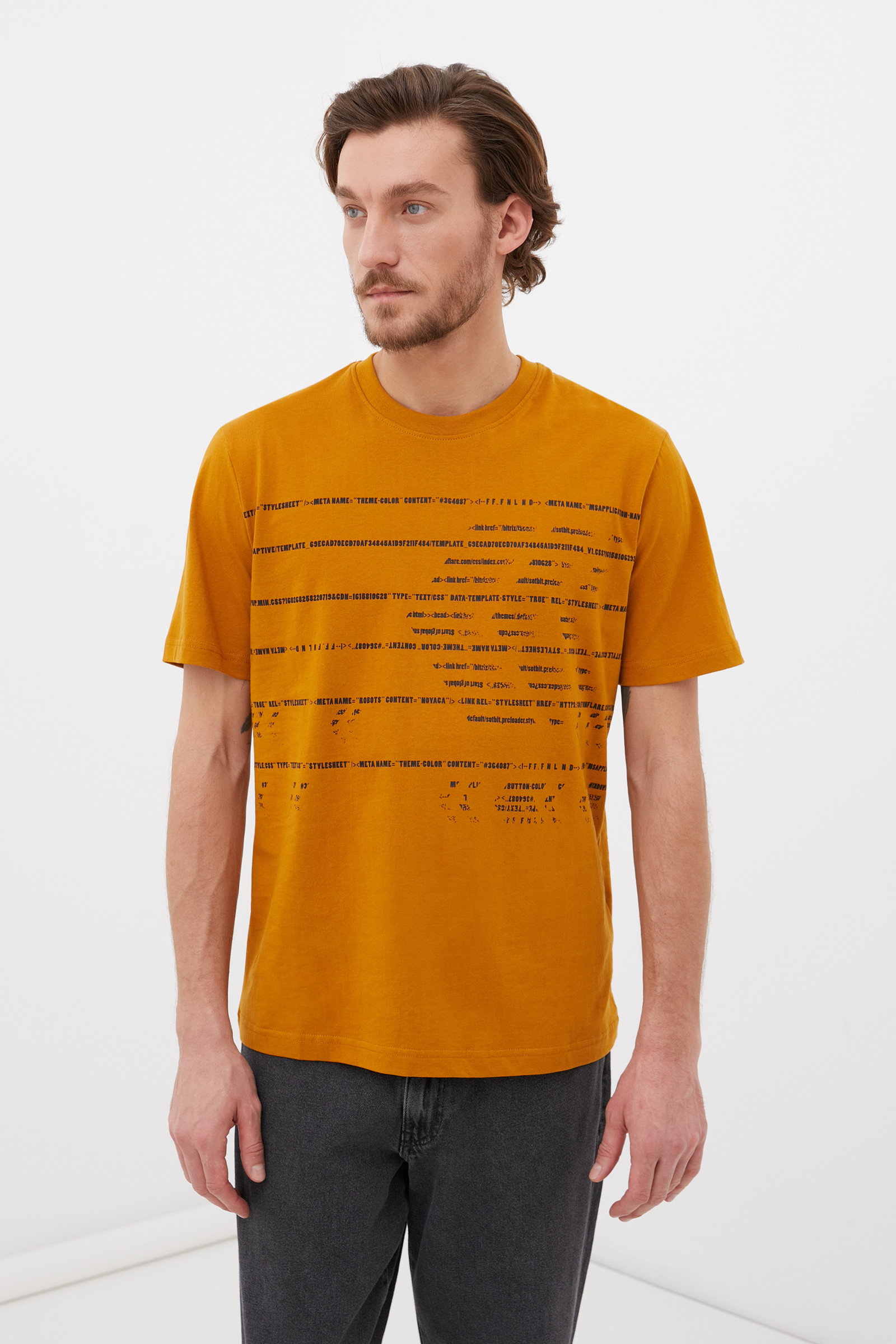 

Футболка мужская Finn Flare FBC23020 коричневая M, FBC23020