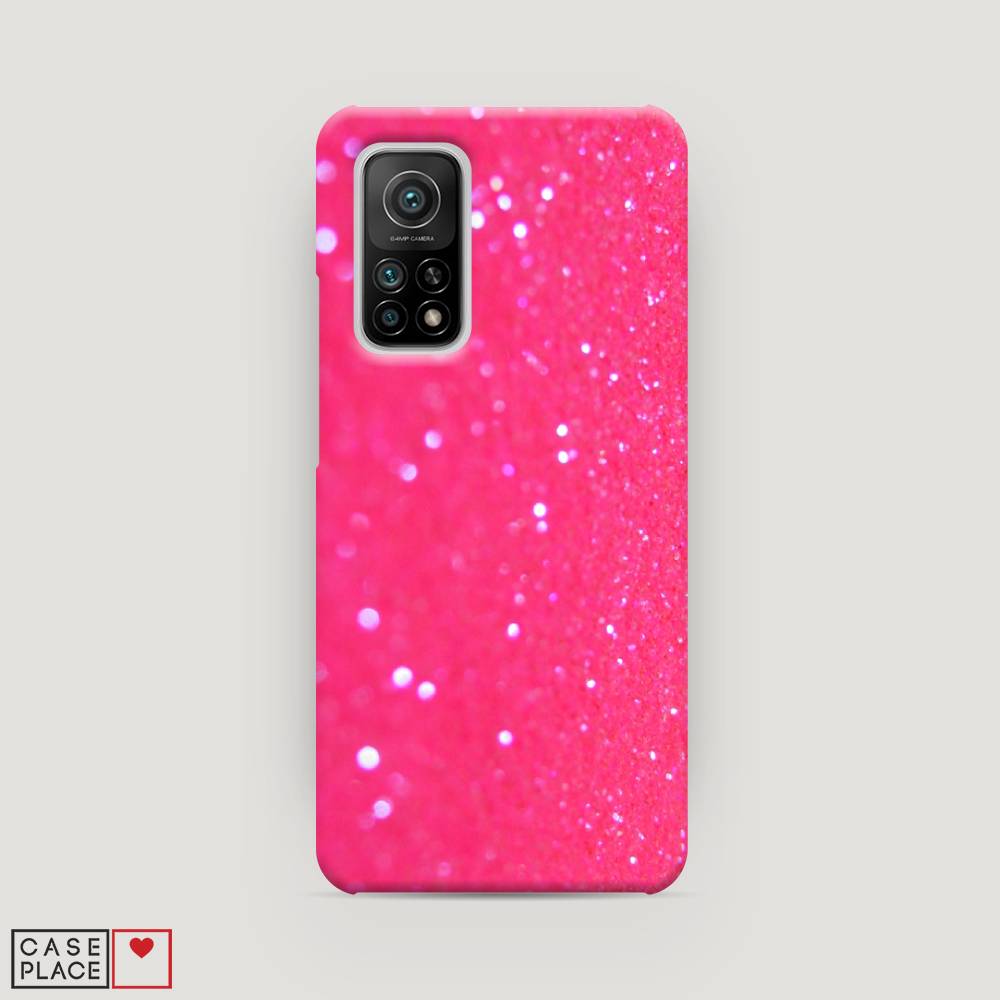 

Пластиковый чехол "Малиновые блестки рисунок" на Xiaomi Mi 10T Pro