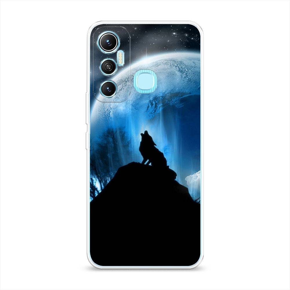 

Чехол на Infinix HOT 11 Helio G70 64 GB "Волк 2", Синий;черный;белый, 3100750-1