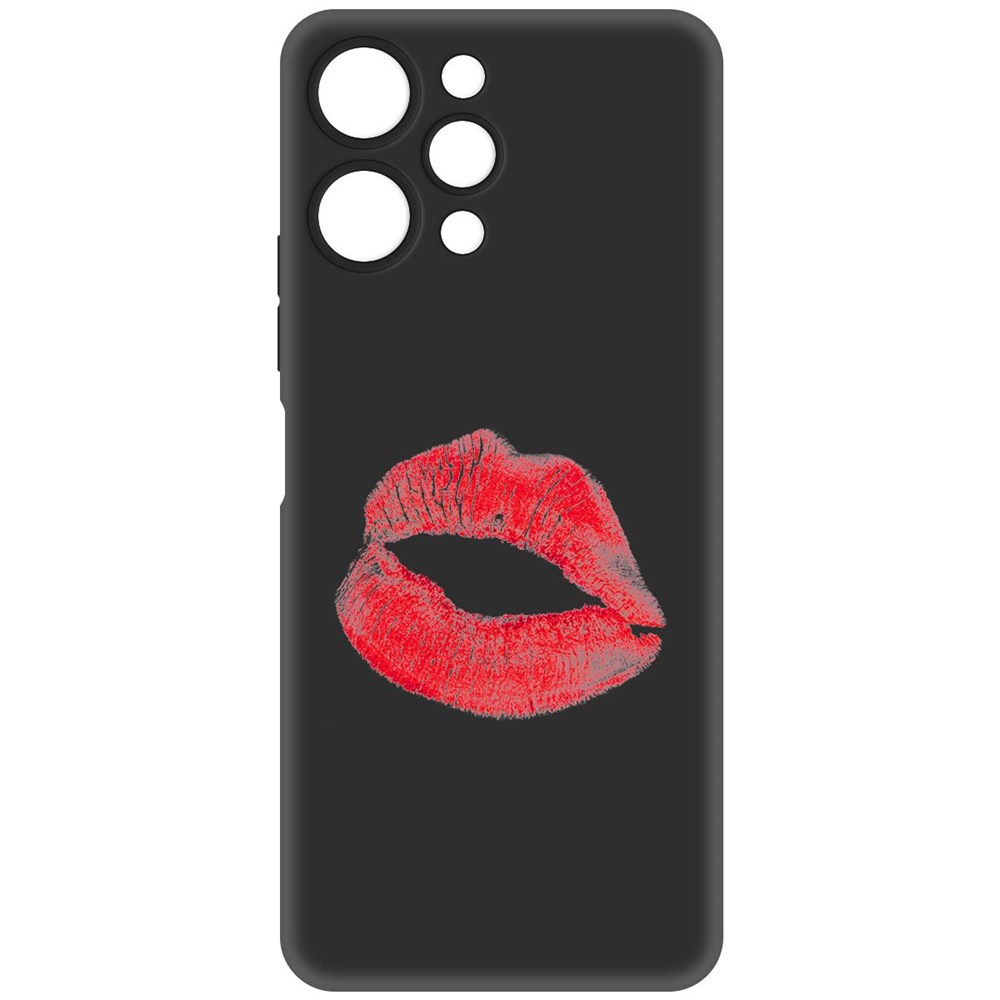 

Чехол-накладка Krutoff Soft Case След помады для Xiaomi Redmi 12 черный