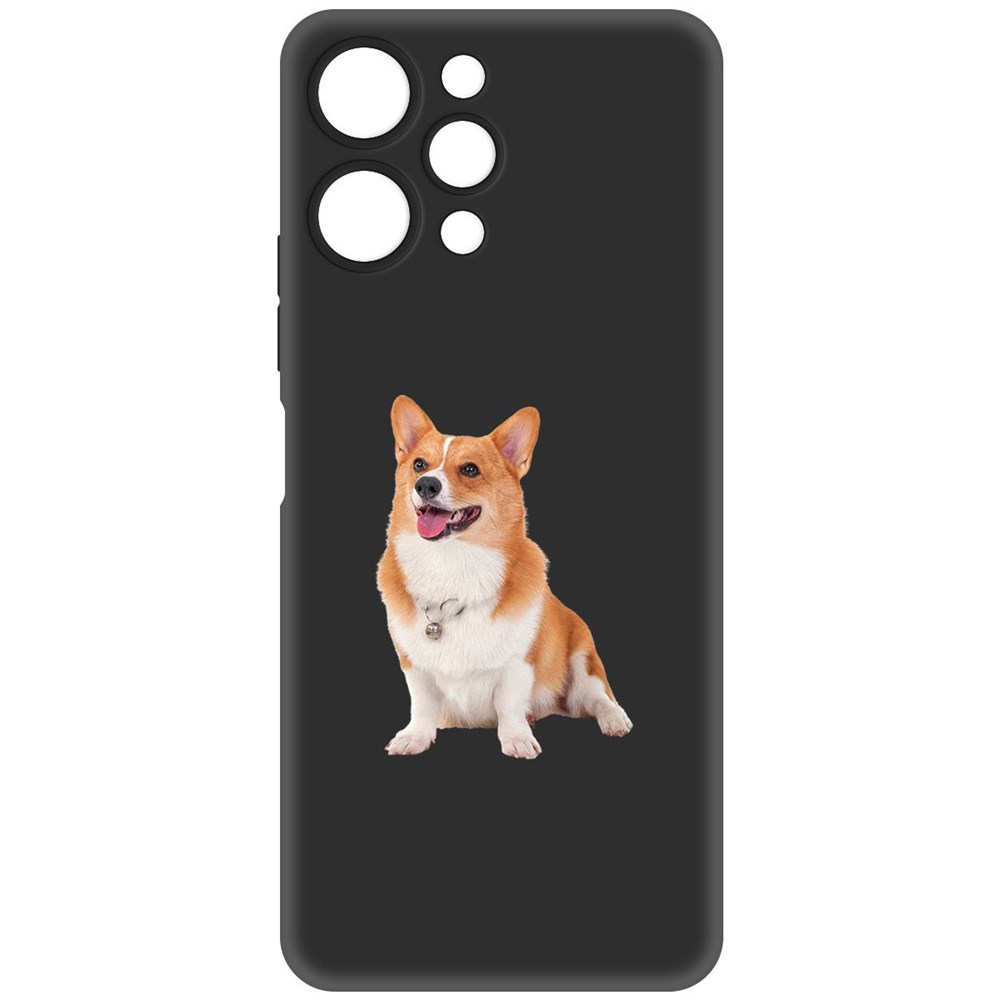 

Чехол-накладка Krutoff Soft Case Корги для Xiaomi Redmi 12 черный