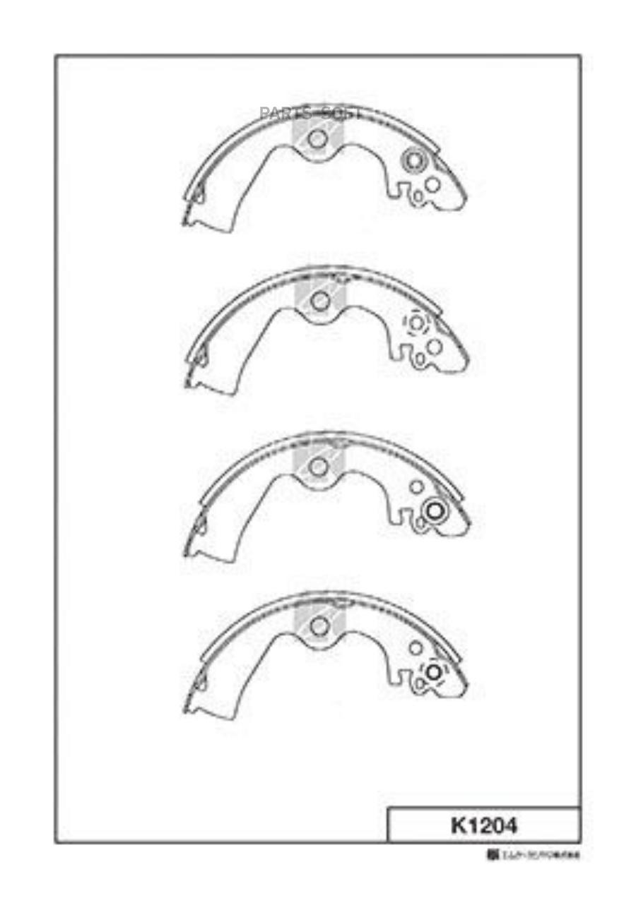 

Колодки тормозные барабанные () 1шт KASHIYAMA K1204