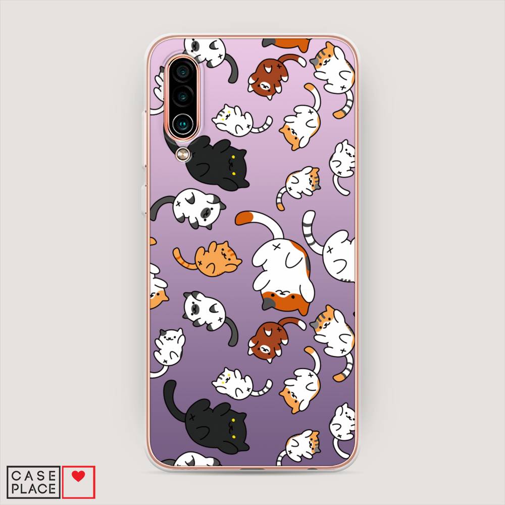 

Чехол Awog на Meizu 16Xs "Котопад", Фиолетовый;белый, 73450-7