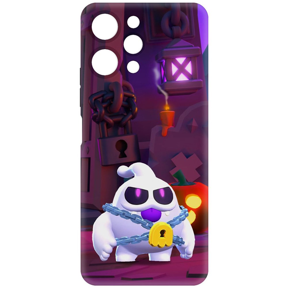 

Чехол-накладка Krutoff Soft Case Brawl Stars - Призрак Скуик для Xiaomi Redmi 12 черный