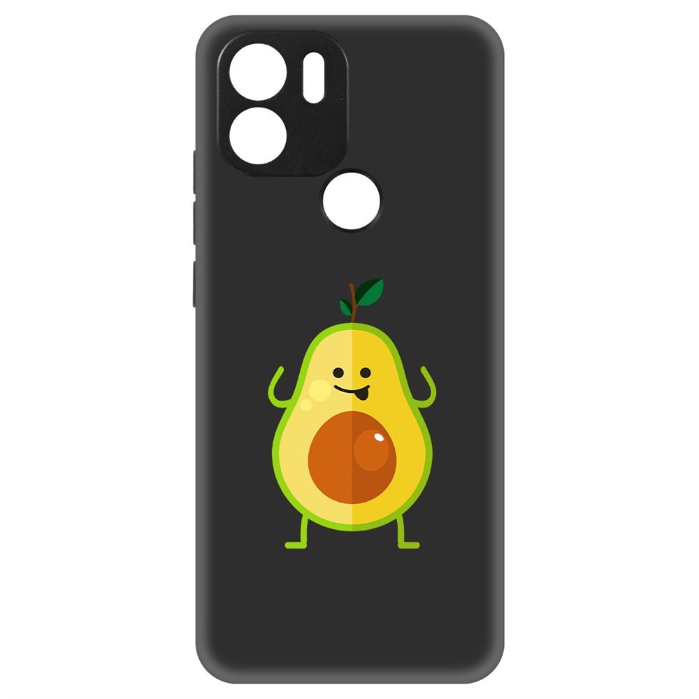 

Чехол-накладка Krutoff Soft Case Авокадо Веселый для Poco C51 черный