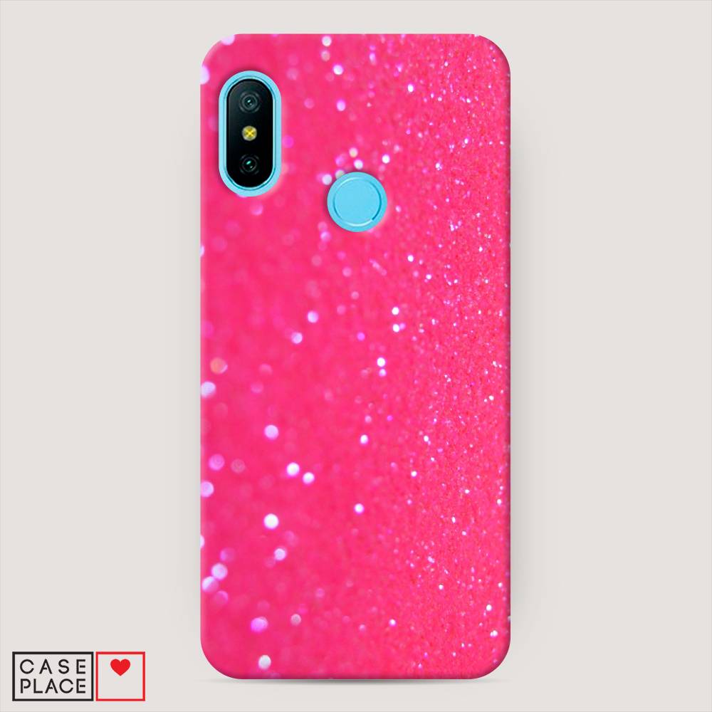 

Пластиковый чехол "Малиновые блестки рисунок" на Xiaomi Mi A2 Lite