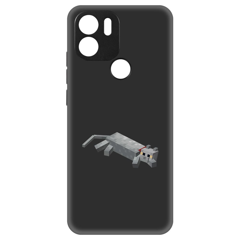 

Чехол-накладка Krutoff Soft Case Minecraft-Кошка для Poco C51 черный