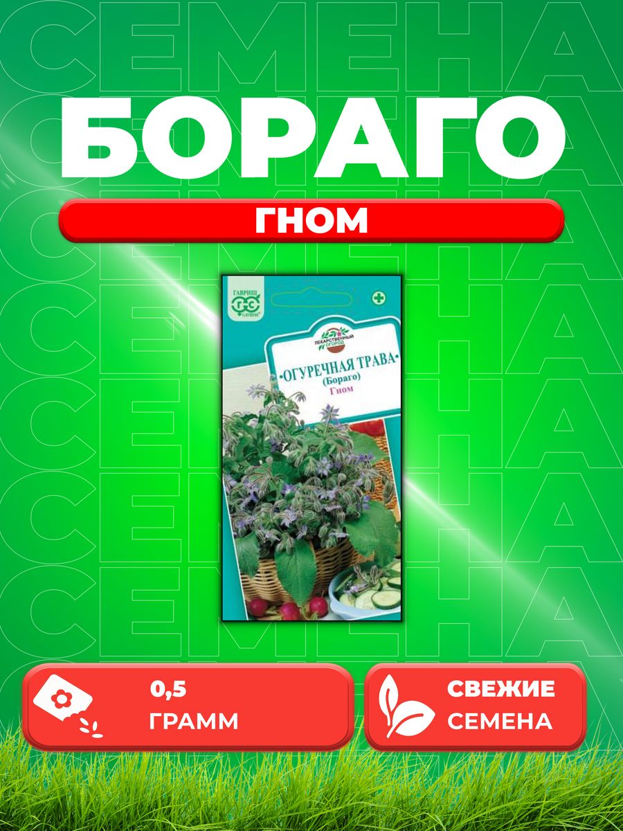 

Семена Бораго Огуречная трава Гном 0,5 г