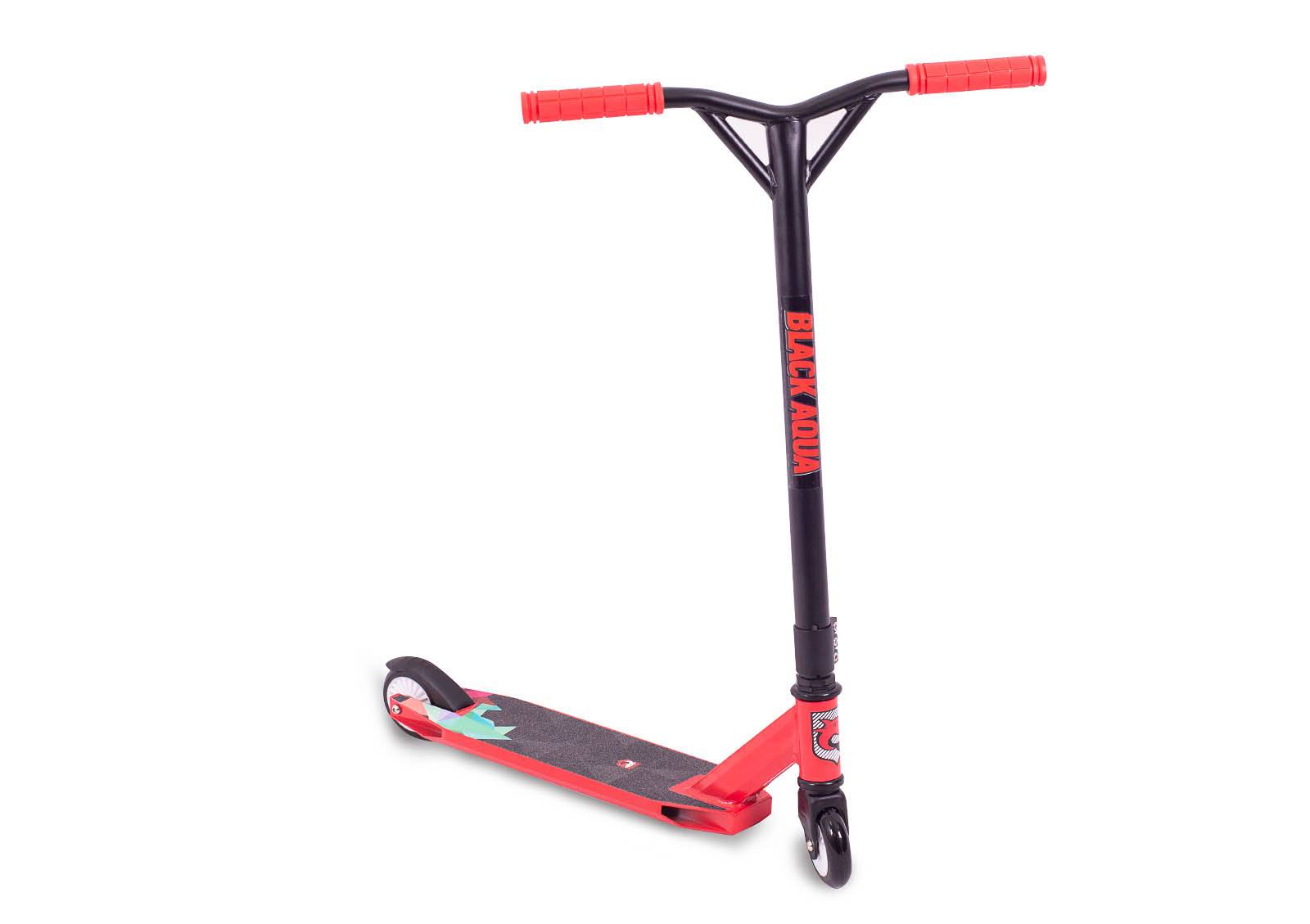 

Самокат Black Aqua Stunt Scooter-2 Black-Red