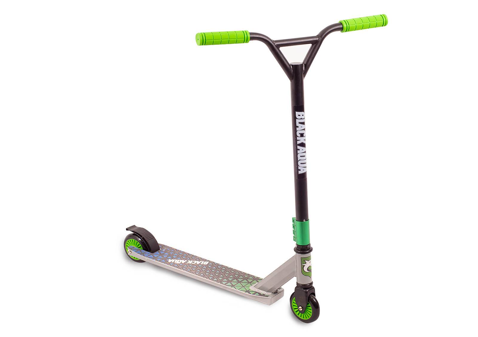 фото Самокат black aqua stunt scooter-3 black-green