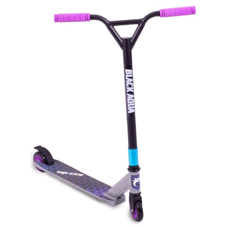 фото Самокат black aqua stunt scooter-3 black-purple