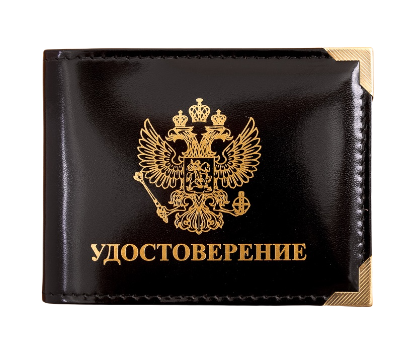 Обложка для удостоверения унисекс Leather Collection UDSH-32 черная