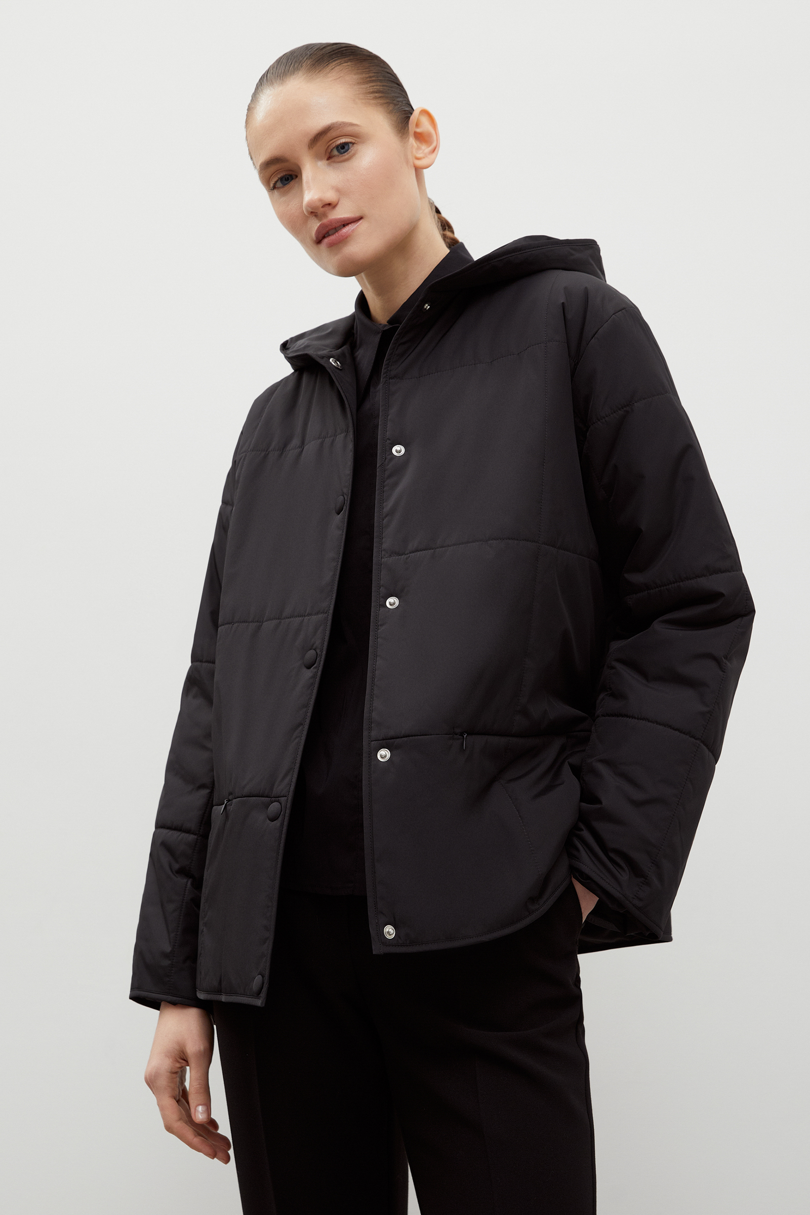 

Куртка женская Finn Flare BAS-10090 черная M, BAS-10090