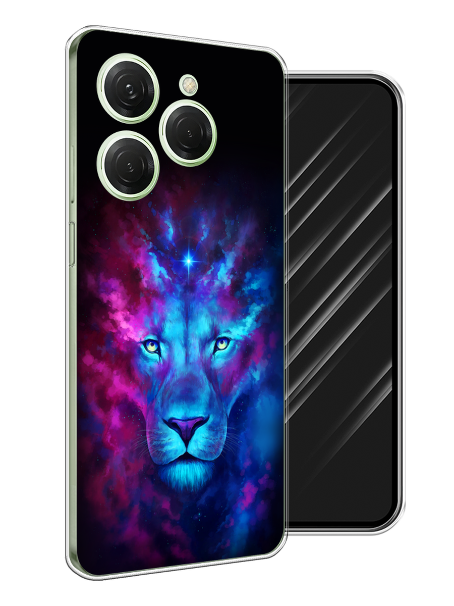 

Чехол Awog на Tecno Spark 20 Pro "Космический лев", Голубой, 304850-1