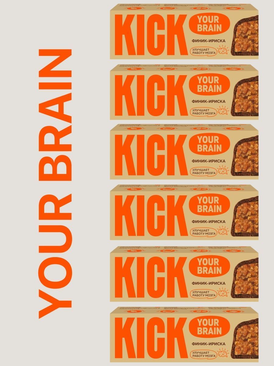 Батончик Kick your energy финик-ириска в шоколаде, 6 шт х 45 г