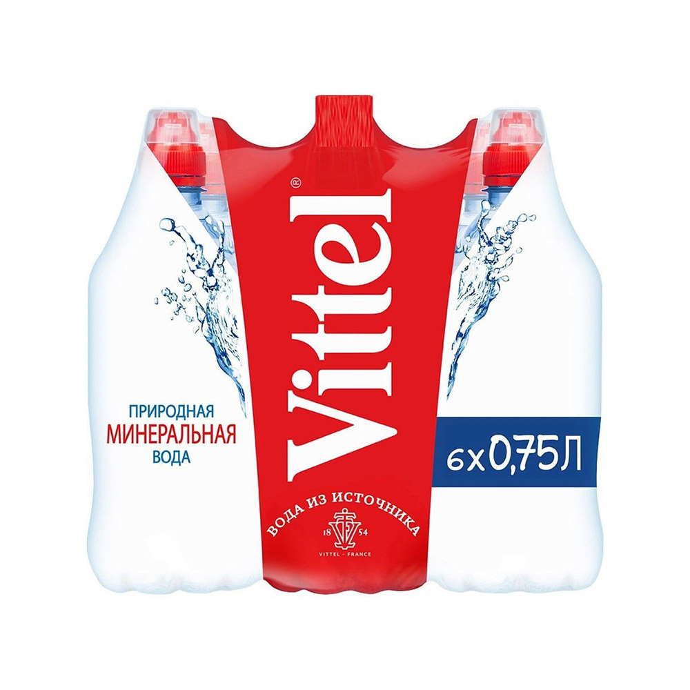 фото Минеральная негазированная вода vittel 0,75л*6 шт, пэт