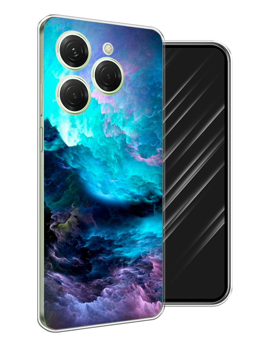 

Чехол Awog на Tecno Spark 20 Pro "Бирюзовое небо", Бирюзовый;фиолетовый;черный, 304850-1