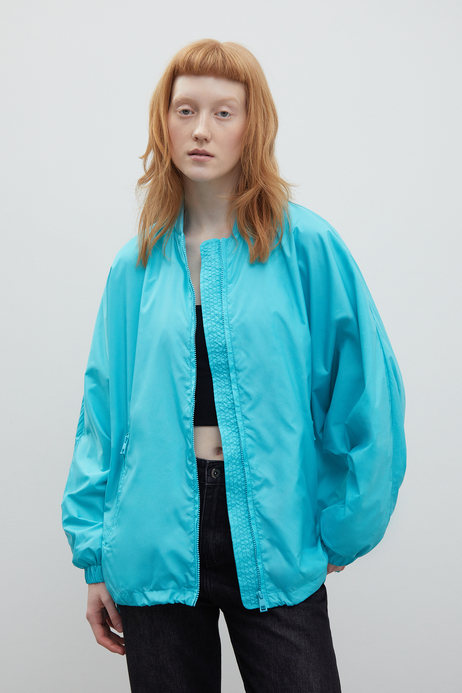 

Ветровка женская Finn Flare BAS-10091 бирюзовая S, BAS-10091