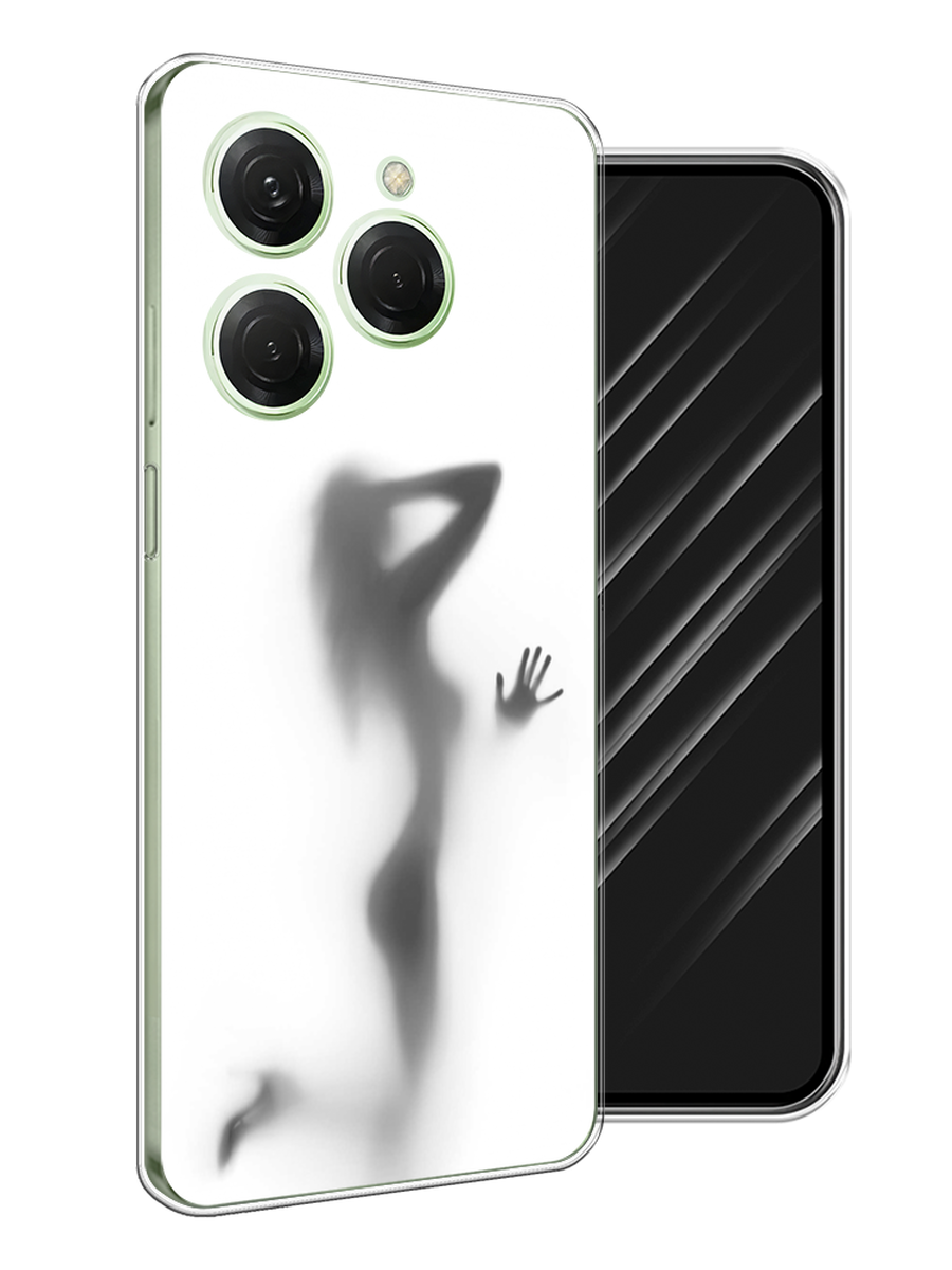

Чехол Awog на Tecno Spark 20 Pro "Стекло в душе", Белый;серый;черный, 304850-1