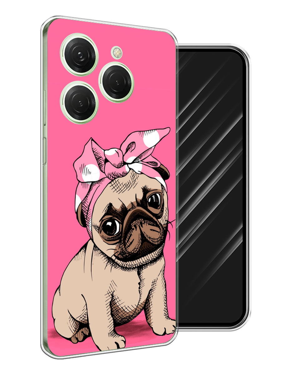 

Чехол Awog на Tecno Spark 20 Pro "Dog Pin-Up", Розовый;бежевый, 304850-1